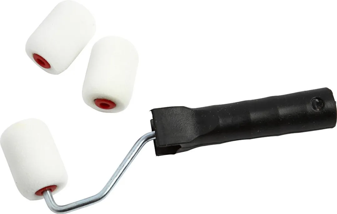 Creativ Company Creotime Verfroller 3-delig - 5cm Foam - Wit/Zwart