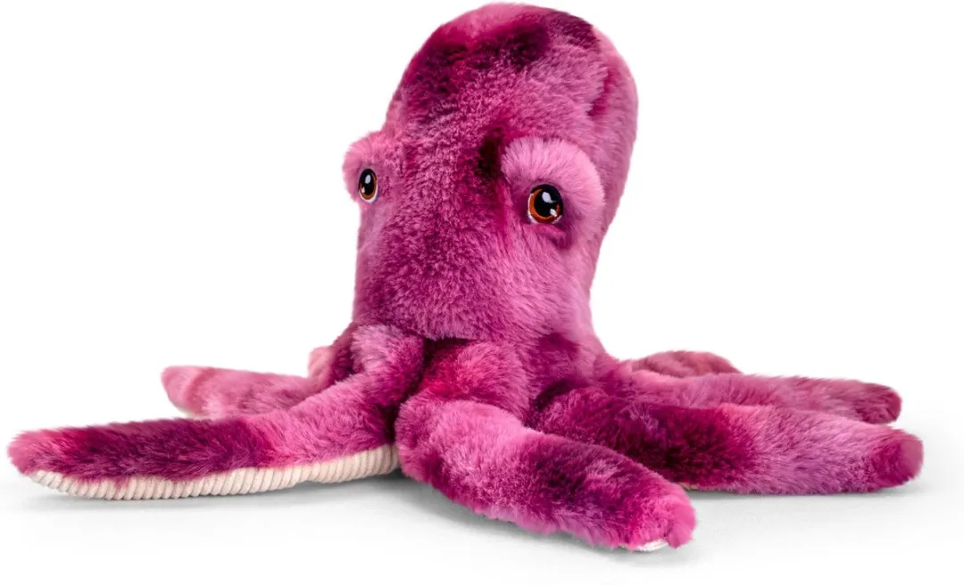 Keel Toys Paarse Inktvis Pluche Knuffel 25cm