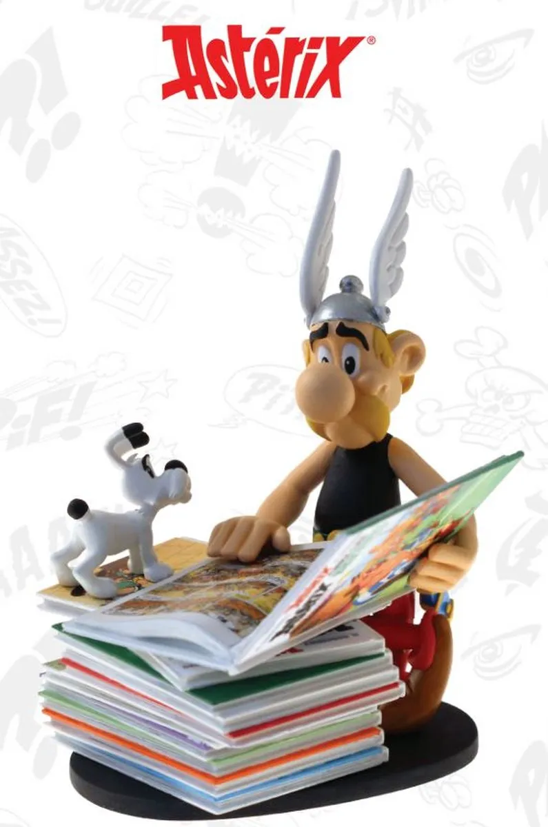 Plastoy Asterix en Idéfix Handgeschilderd Beeld - 23 cm - Meerdere Kleuren
