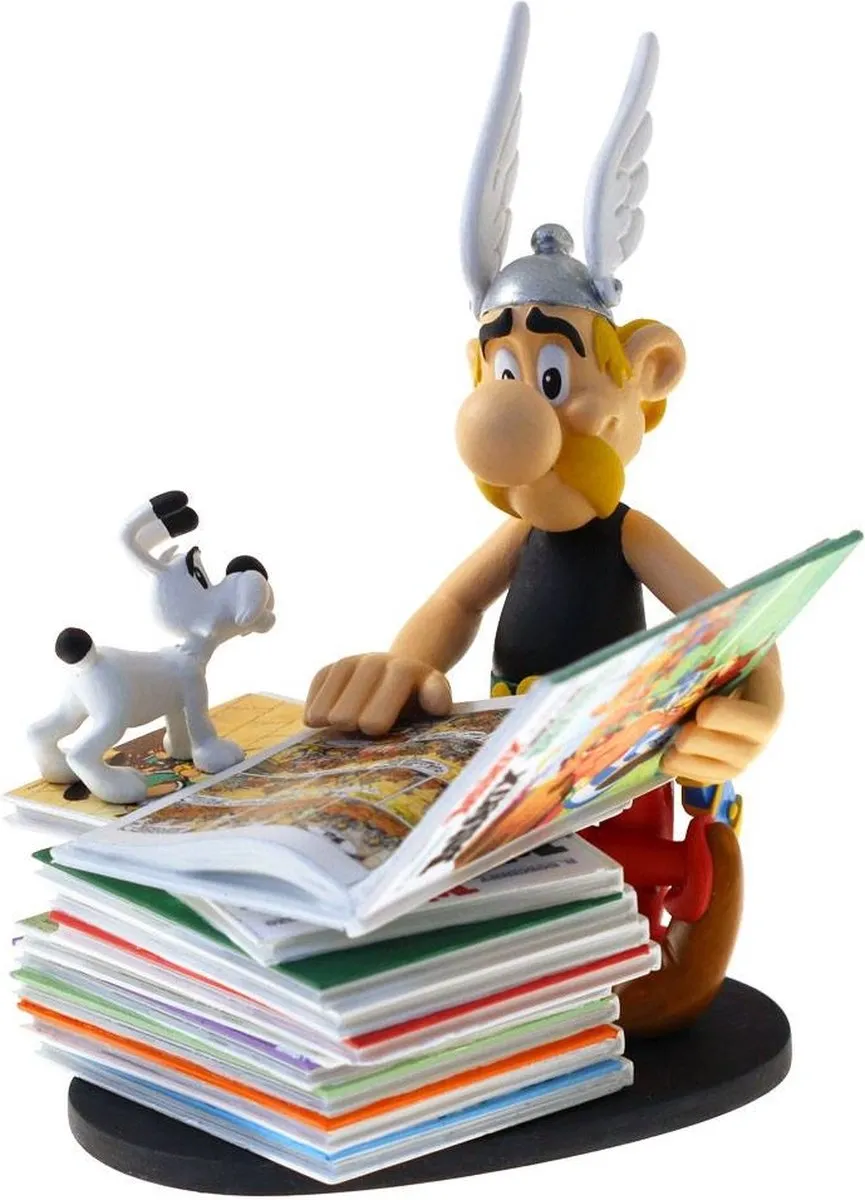 Plastoy Asterix en Idéfix Handgeschilderd Beeld