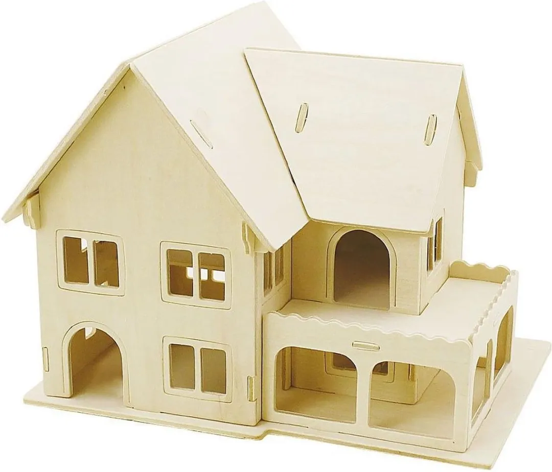 Creativ Company Houten Constructie Set Huis 22,5x16x17,5cm
