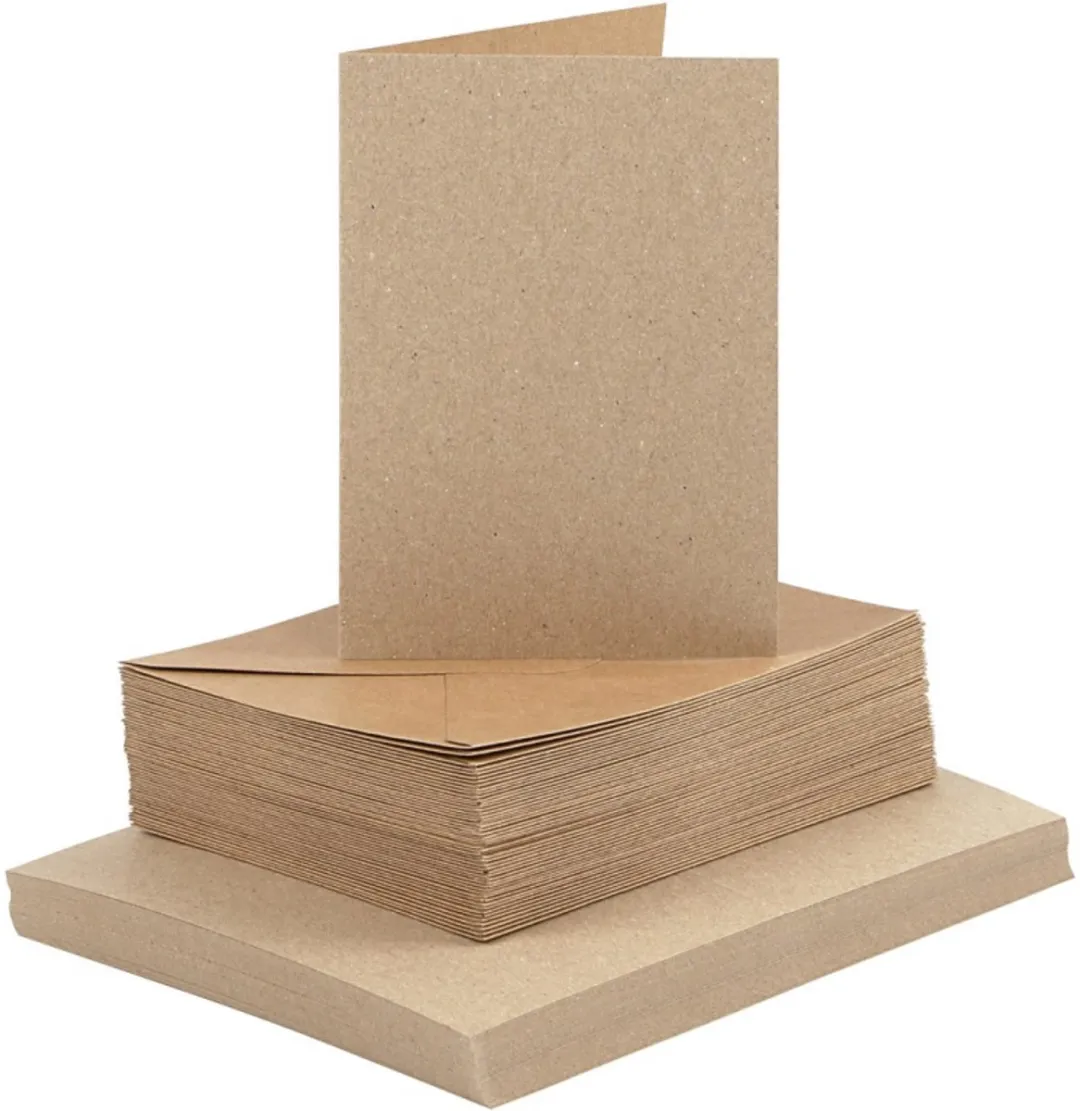 Creativ Company Kraft Kaarten & Enveloppen 10,5x15cm - 50 Sets