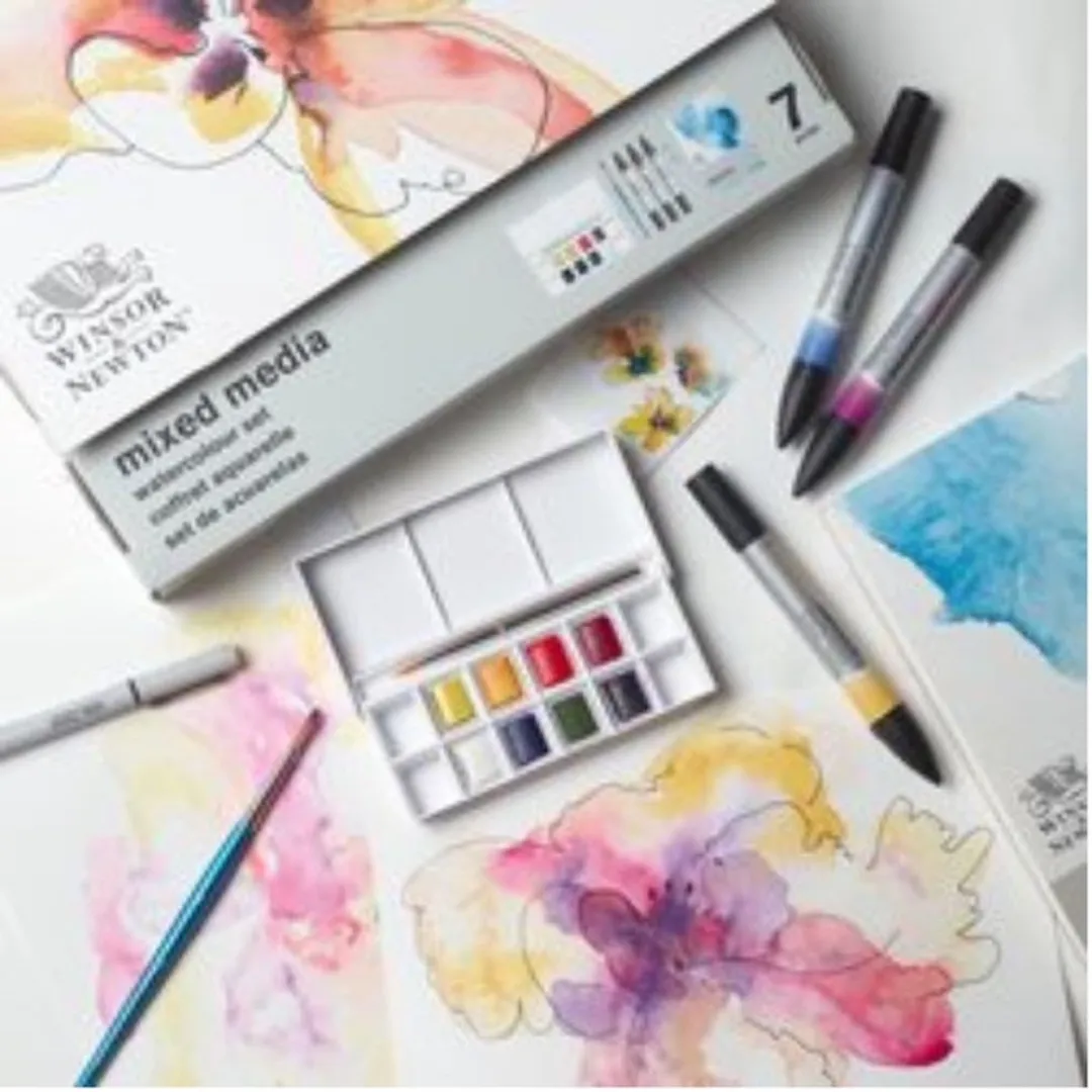 Winsor & Newton Mixed Media Aquarelset 7-delig - 12 Kleuren