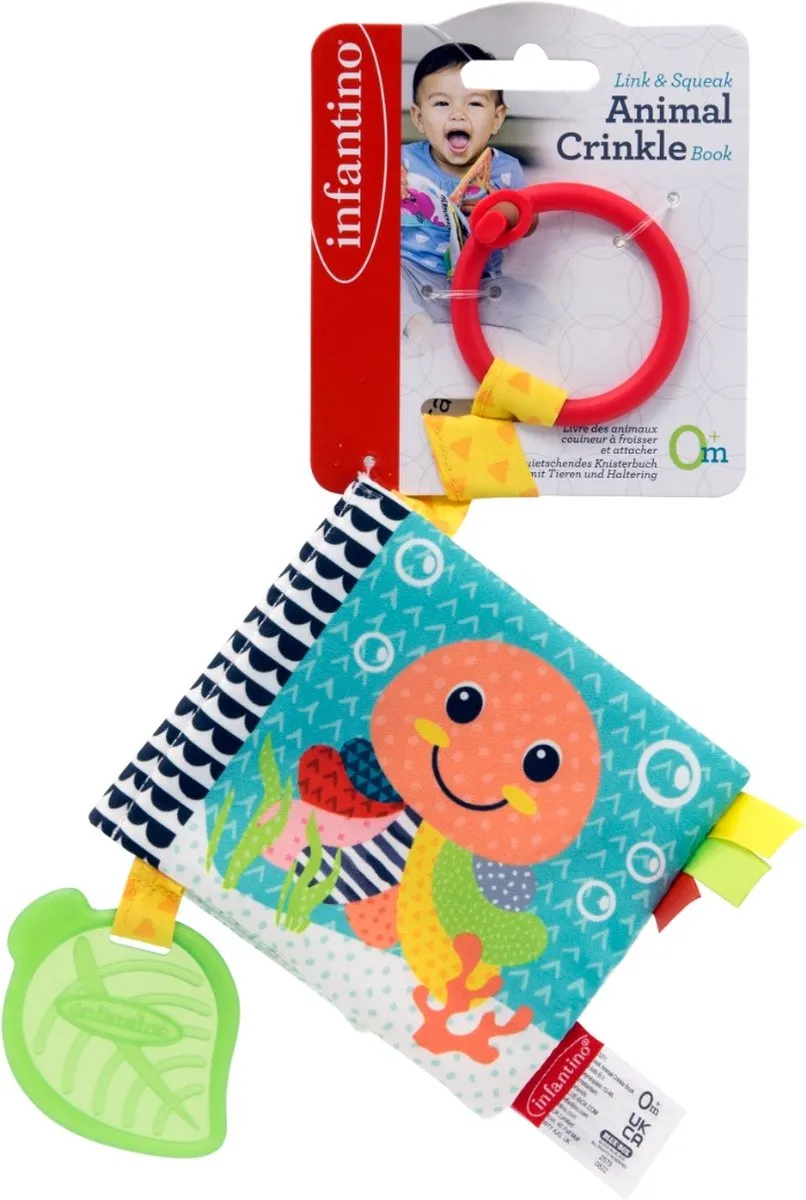 Infantino Link & Squeak Animal Buggyboekje BK-315201 - Multicolor