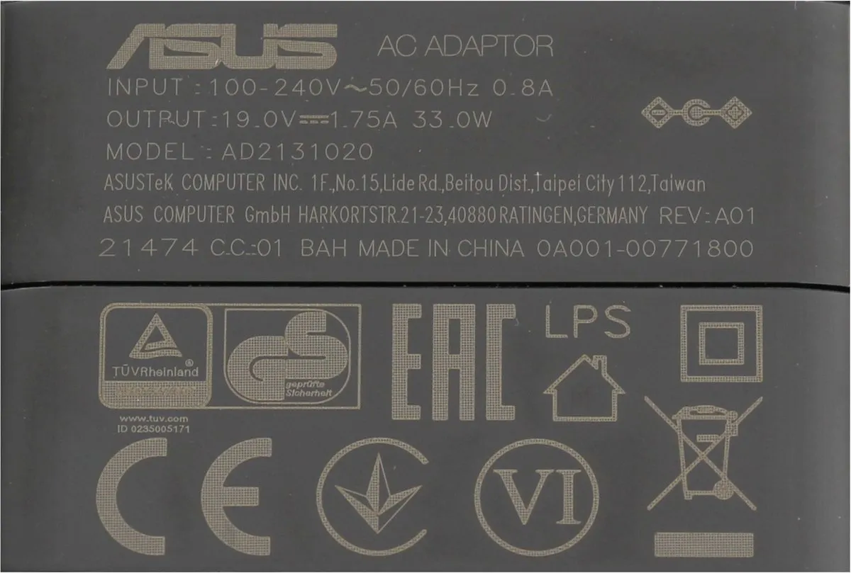 ASUS 0A001-00348600 Oplader 33W - Zwart
