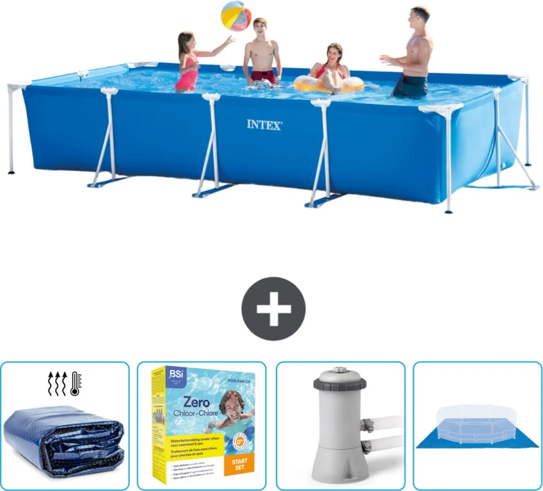 Intex Rechthoekig Frame Zwembad 450x220x84cm - Blauw 28273NP