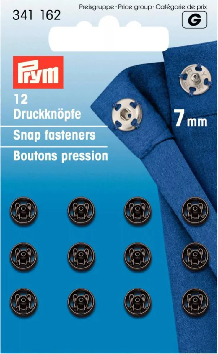 Prym Aannaaidrukknopen 7mm - 12 Stuks