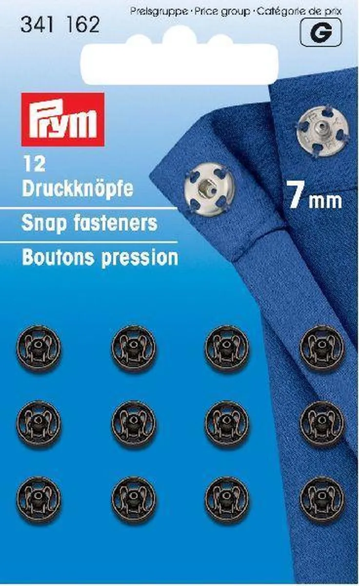 Prym Aannaaidrukknopen 7mm - 12 Stuks