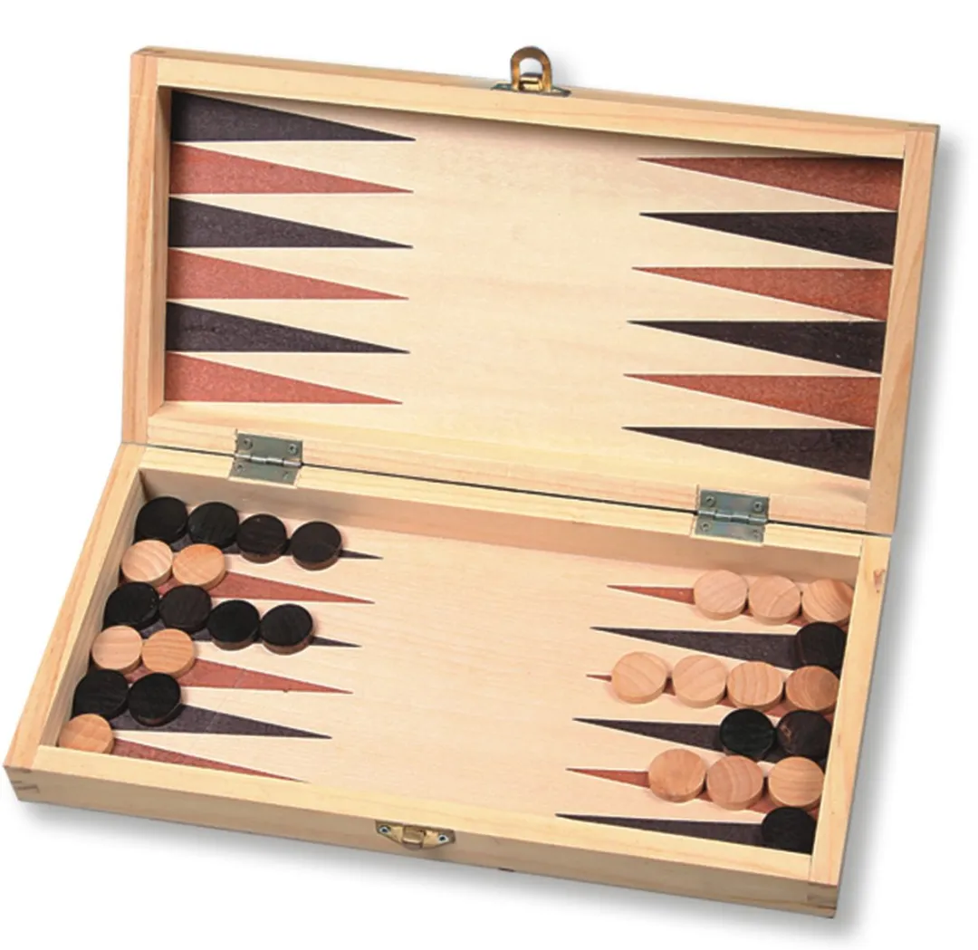 HOT Games Schaak Backgammon Klapcassette 670011 - 2 Spelers
