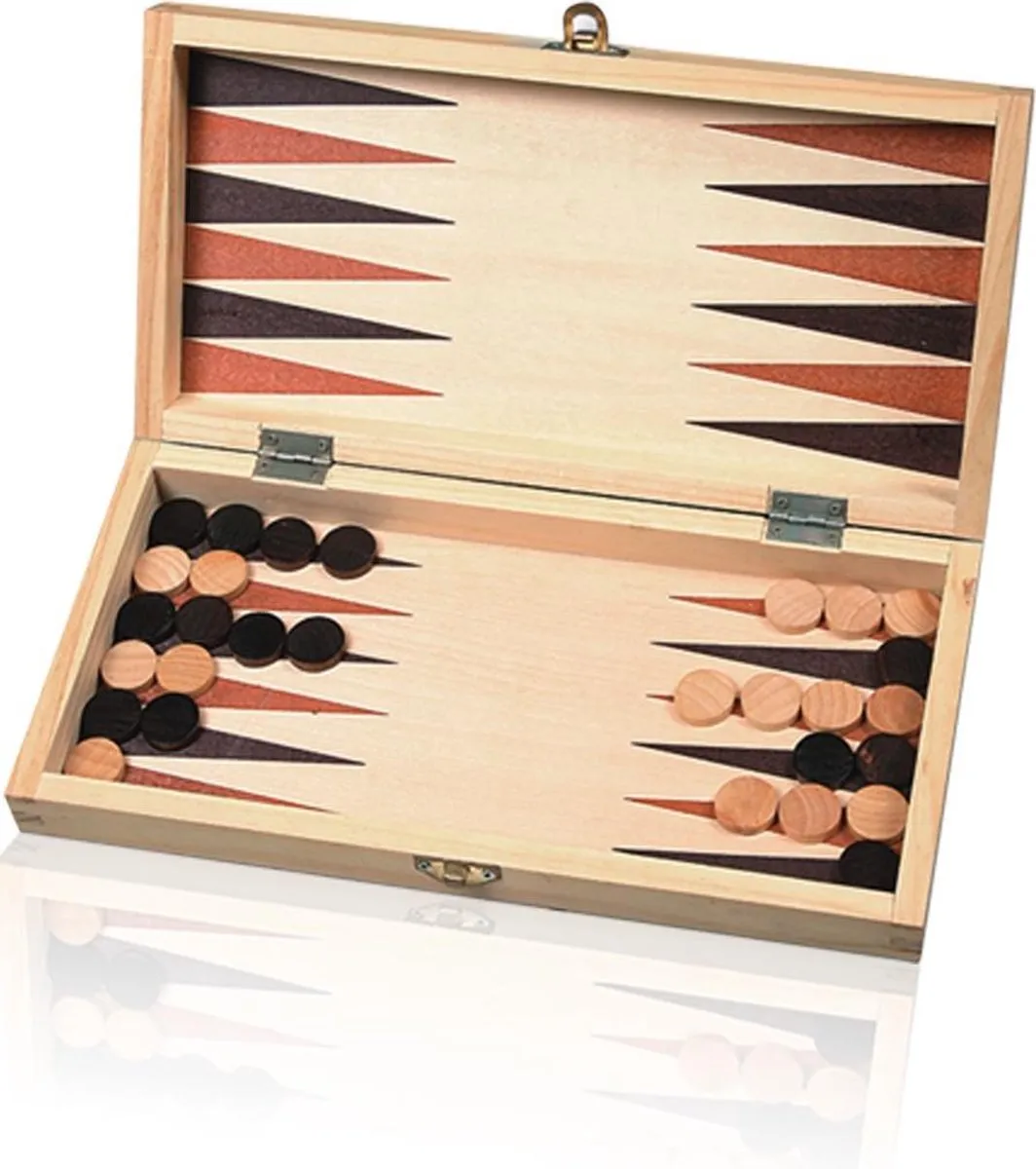 HOT Games Schaak Backgammon Klapcassette 670011 - 2 Spelers