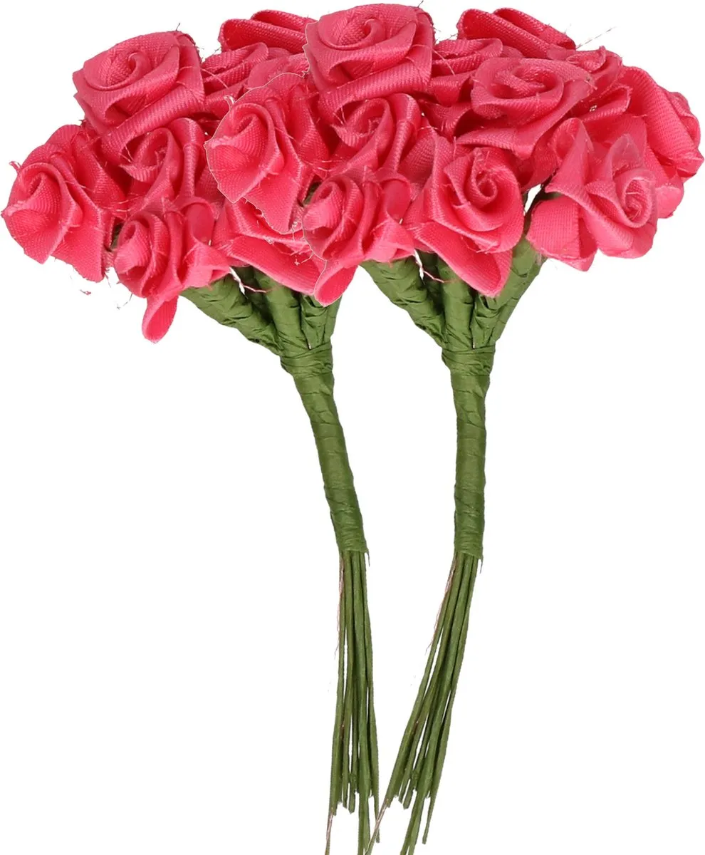 Rayher Decoratie Roosjes Fuchsia