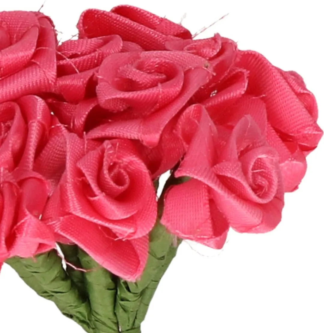 Rayher Decoratie Roosjes Fuchsia - 24 Stuks