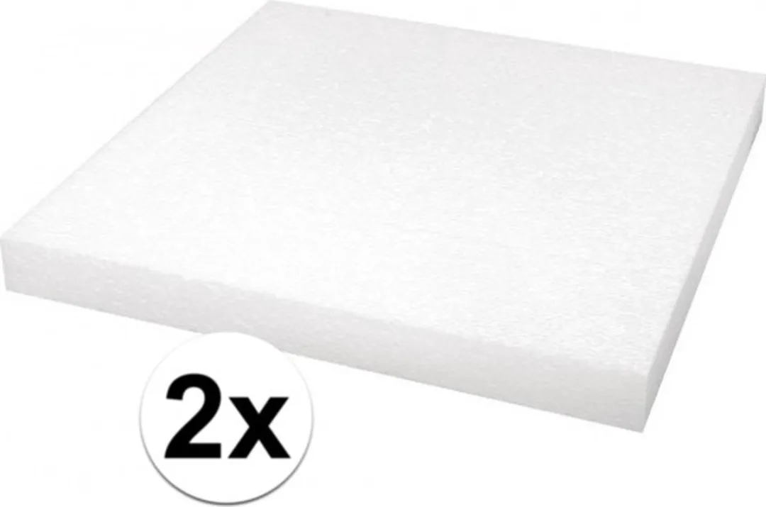 Rayher Knutselpiepschuim 2x 40x40x4cm - Wit