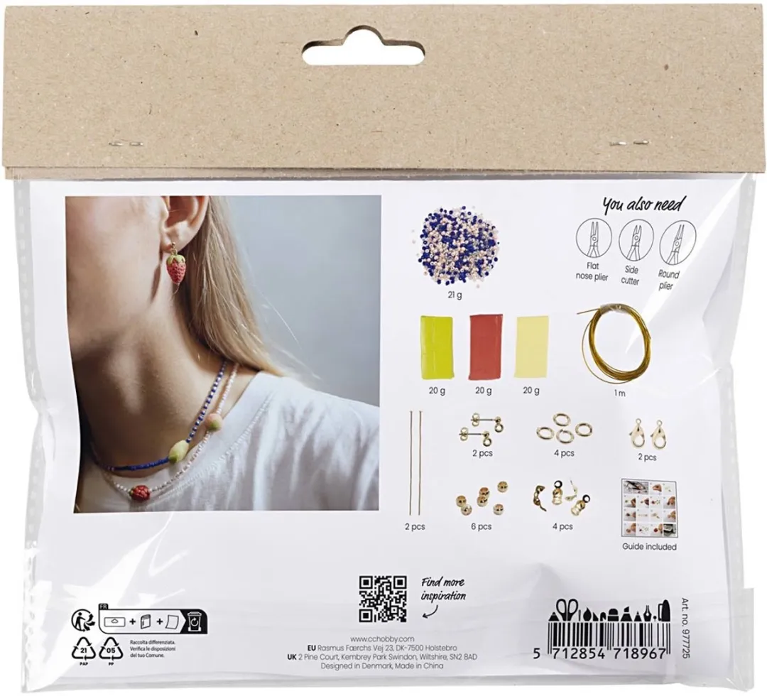Creativ Company Mini Hobbyset Sieraden Fruit Klei - Multikleurig