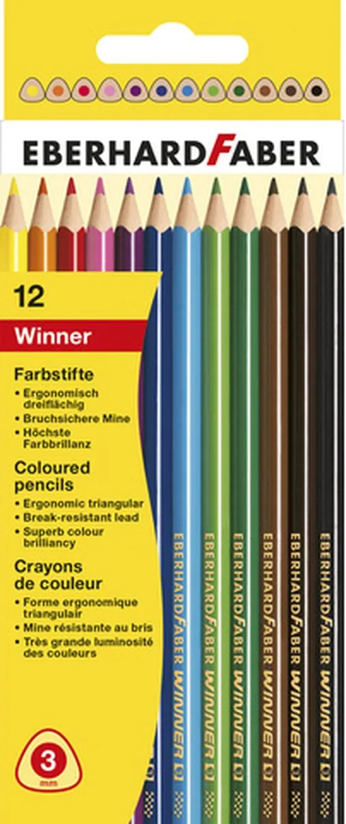 Eberhard Faber Winner Driekantig Potloden 12 Stuks EF-511412