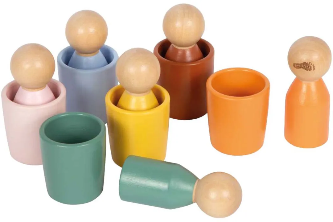 Small Foot Houten Montessori Sorteerbeker Multi Kleuren