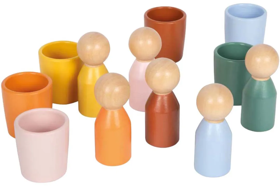 Small Foot Houten Montessori Sorteerbeker Multi Kleuren