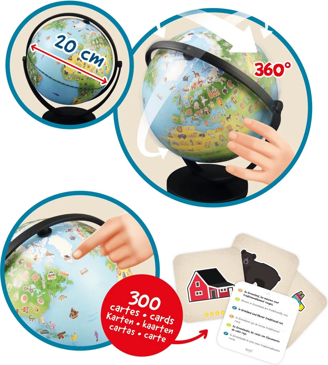 Buki France Wereldbol Junior 20cm Educatief Speelgoed