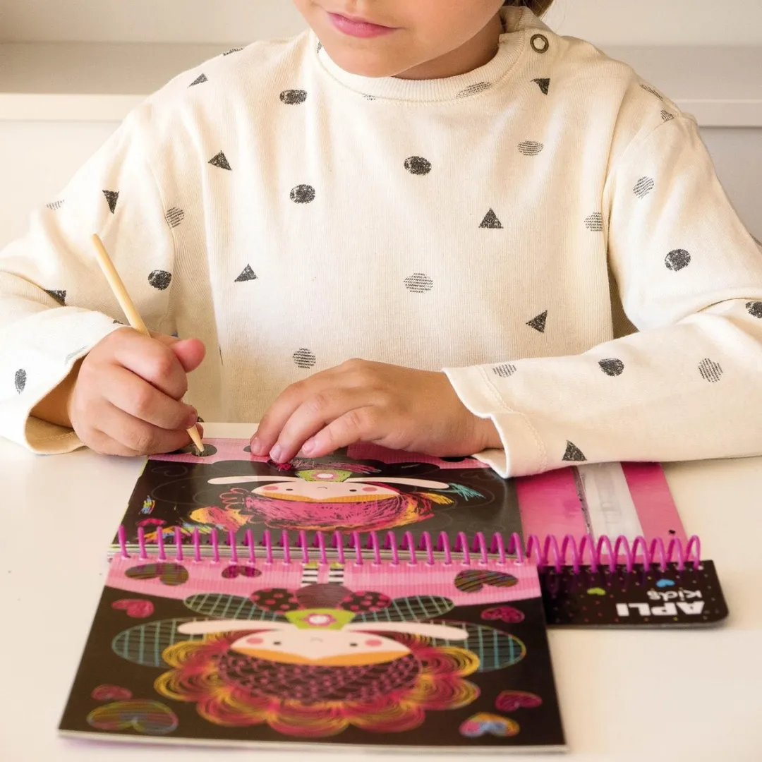 Apli Kids Fee Kras Kleurenboek 8 Vel - Multikleur