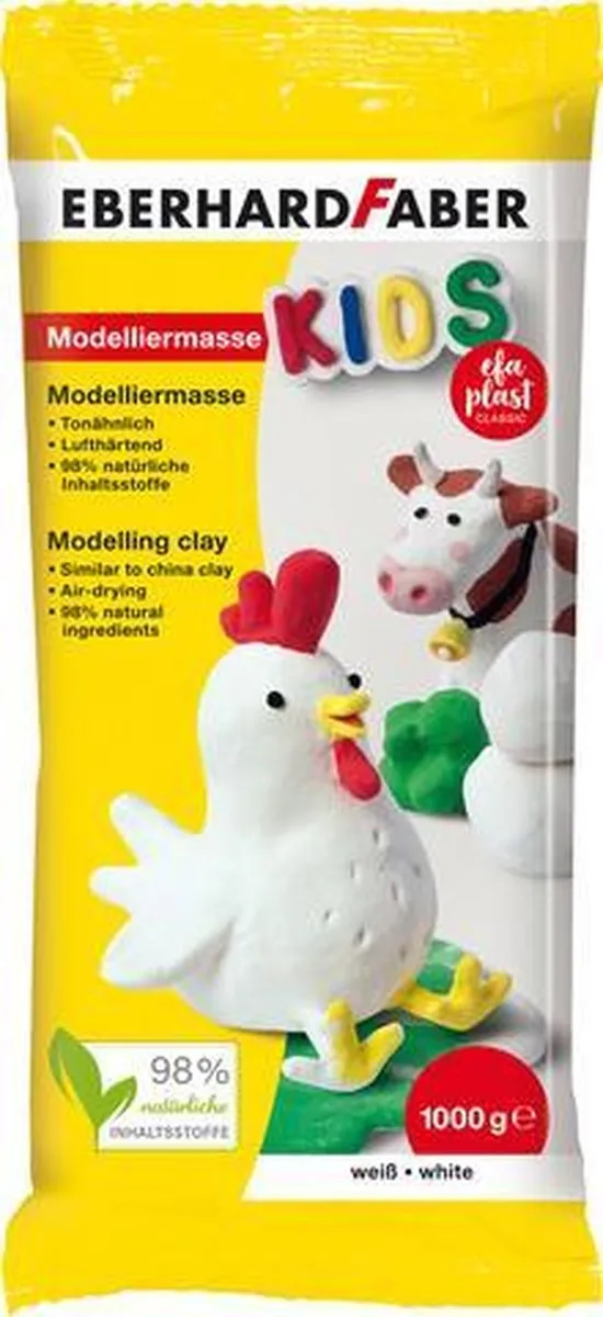 Eberhard Faber Efa Plast Kids Boetseermateriaal 1000g - Wit