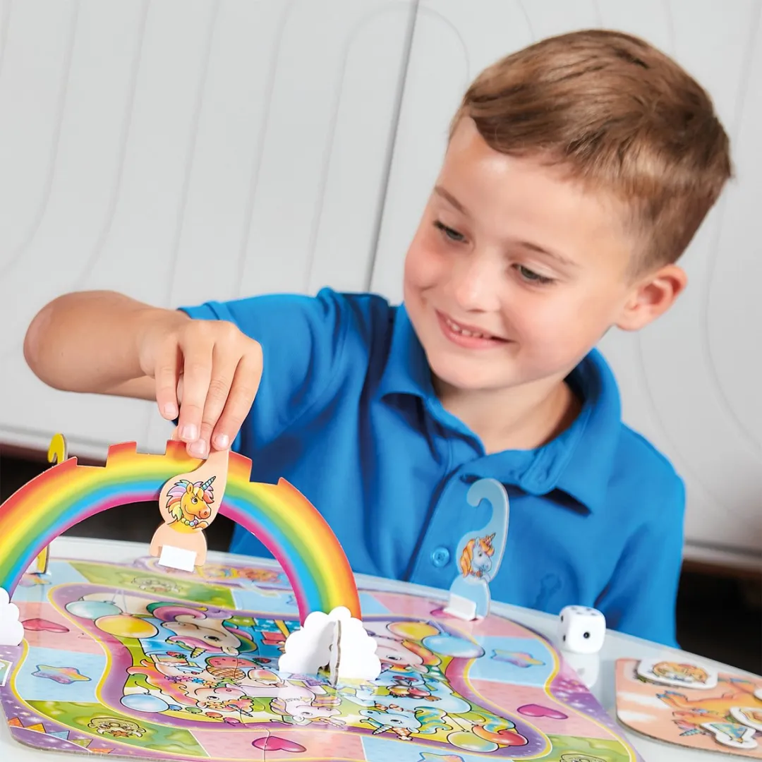 Orchard Toys Unicorn Fun Game 3-in-1 - Eenhoorn Bordspel - 4+ jaar