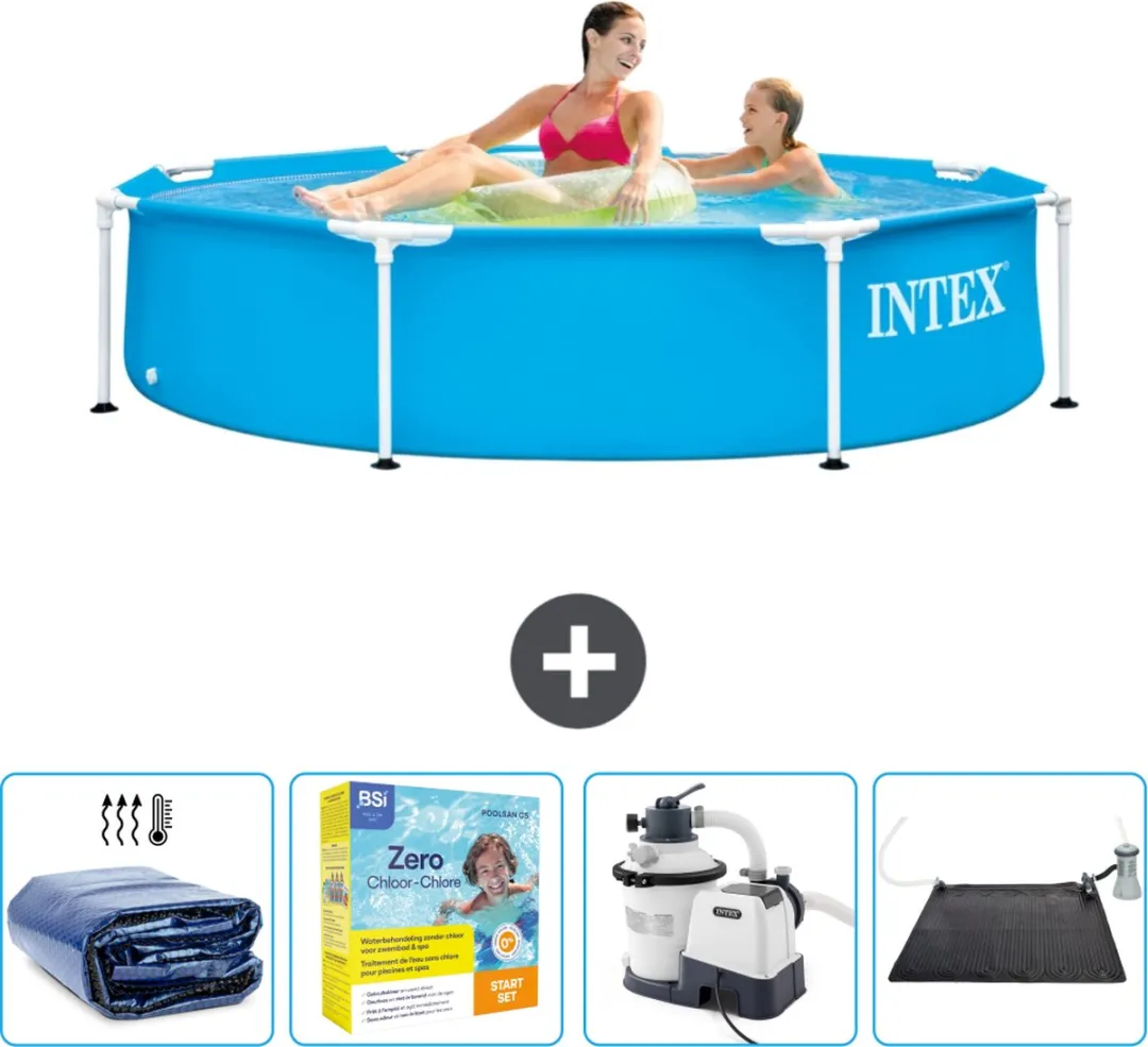 Intex 28205NP-Blauw Rond Frame Zwembad 244cm - Blauw