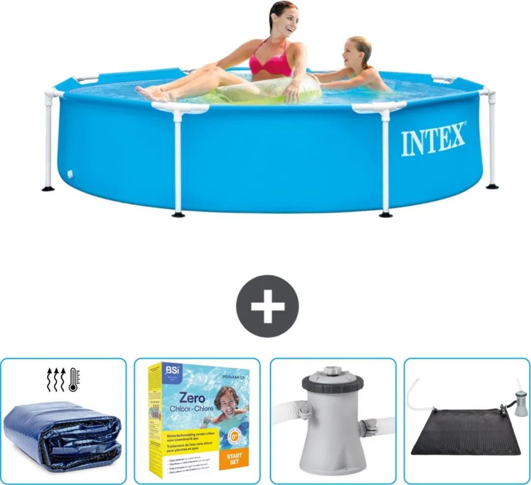 Intex 28205NP-Blauw Rond Frame Zwembad 244cm