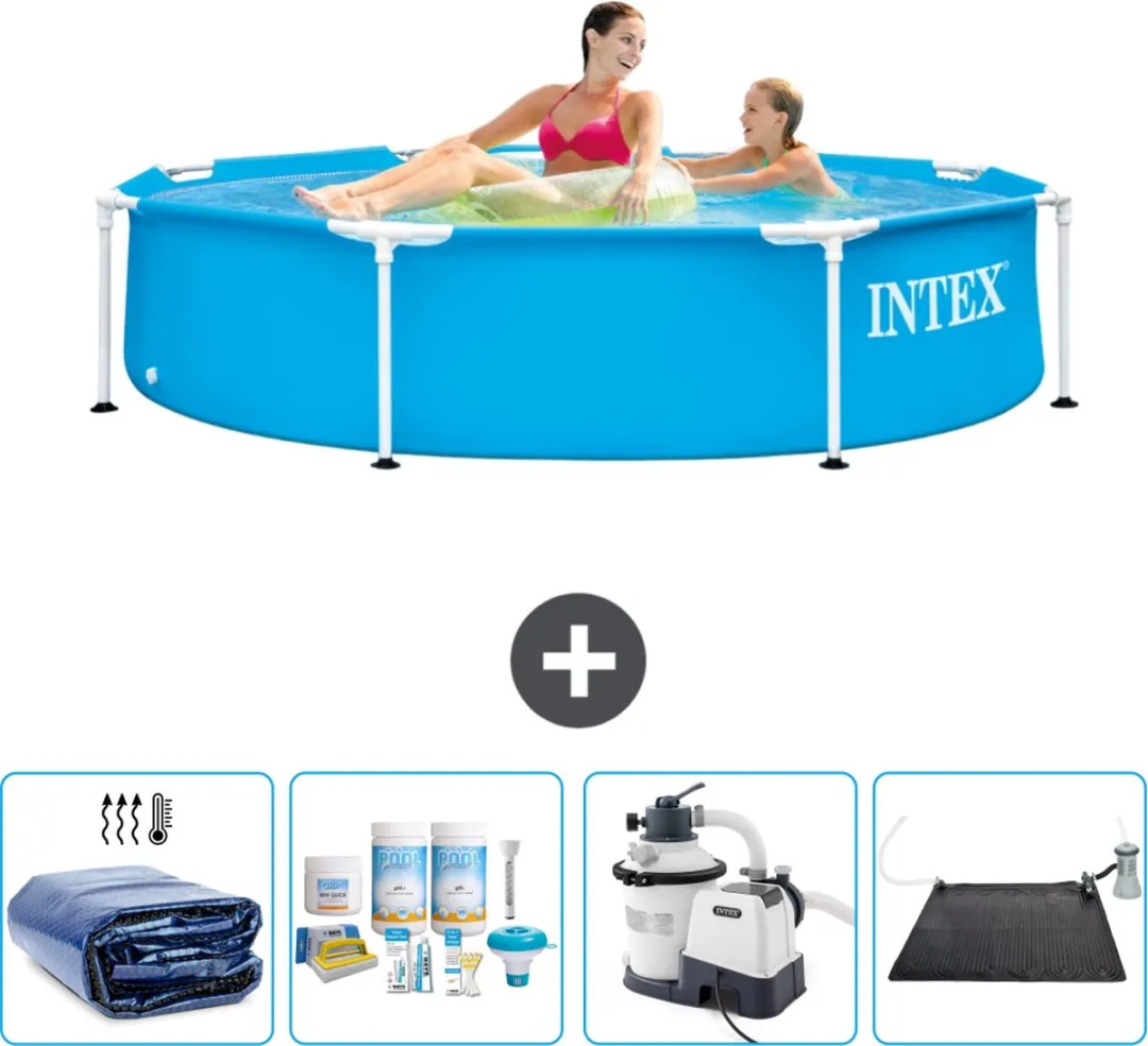 Intex 28205NP-Blauw Rond Frame Zwembad 244cm - Blauw