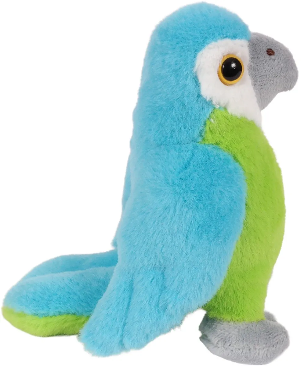 PIA Soft Toys Pluche Papegaai - Blauw 12cm