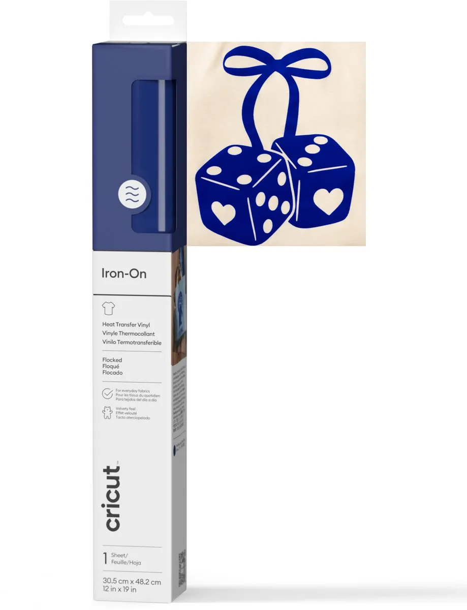Cricut Flock Iron-On Blauw 30,5x48,3cm