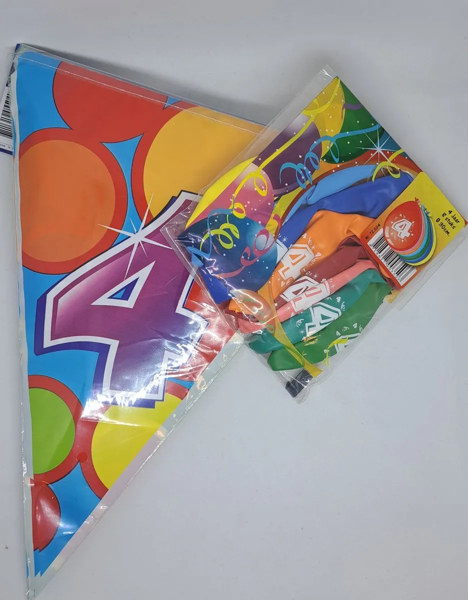 3M Vrolijke Verjaardag Vlaggenlijn & Ballonnen