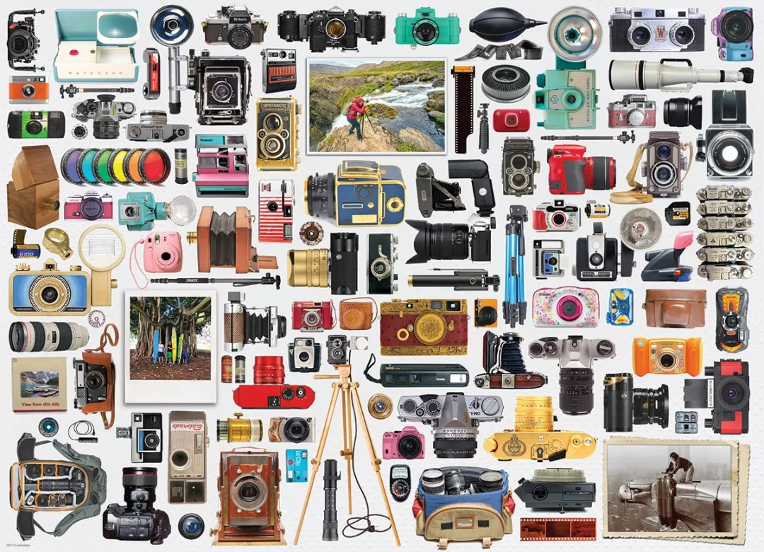 Eurographics Legpuzzel World of Cameras 1000 Stuks - Multicolor