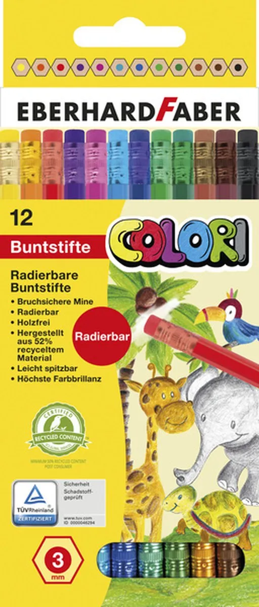Eberhard Faber Colori EF-514817 Kleurpotloden 12 Stuks - Assorti