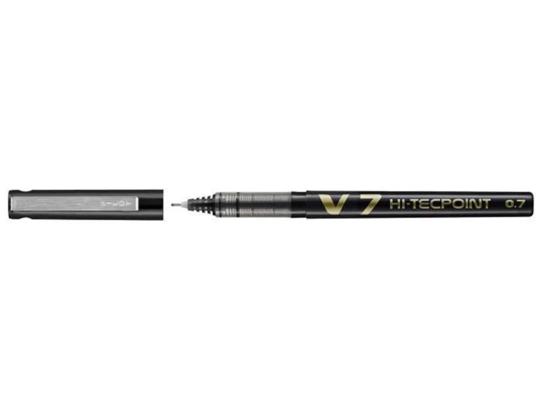 Pilot V7 Hi-tecpoint Rollerball Pen - 12 Stuks - Zwart