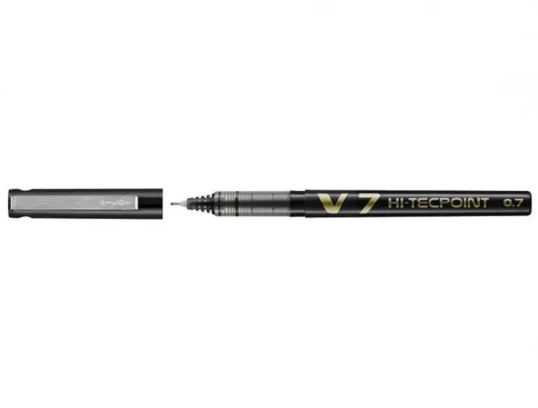 Pilot V7 Hi-tecpoint Rollerball Pen - 12 Stuks - Zwart