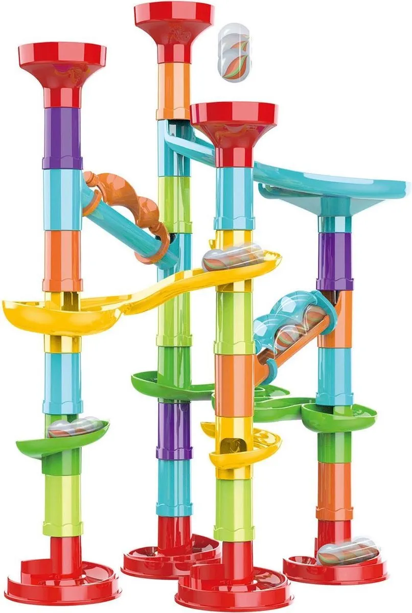 John Toys Knikkerbaan - 50 Onderdelen Multicolor