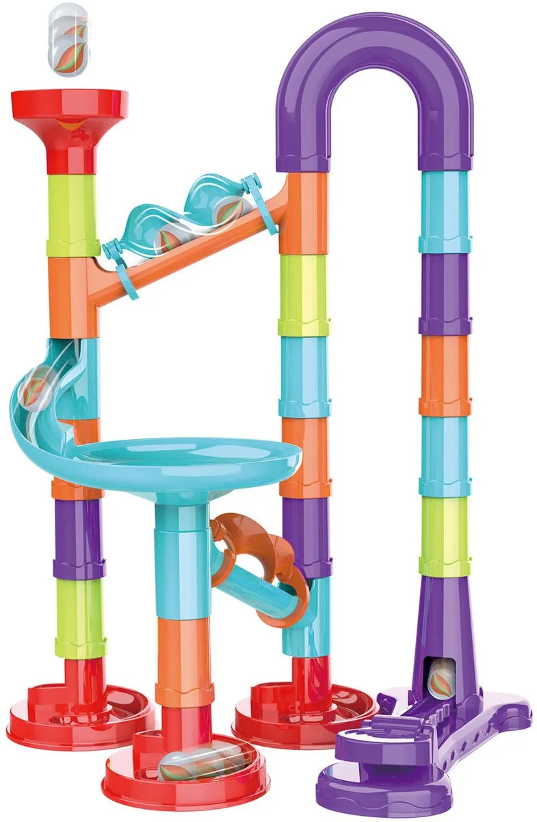 John Toys Knikkerbaan - 50 Onderdelen Multicolor