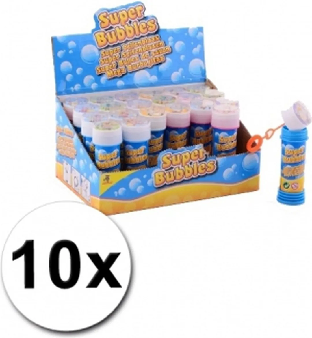 Johntoy Kinder Bellenblaas 50ml - 10 Stuks - Multi