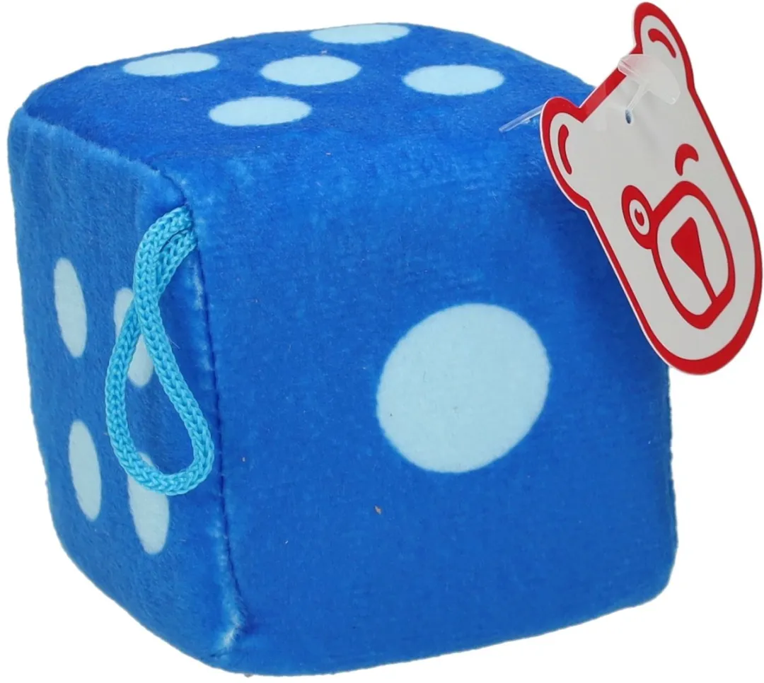 Jono Toys Pluche Dobbelsteen 7cm - Meerkleurig