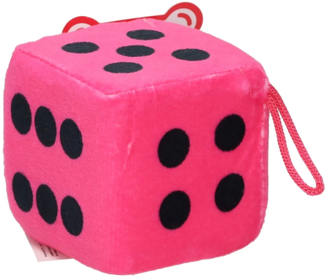 Jono Toys Pluche Dobbelsteen 7cm - Meerkleurig