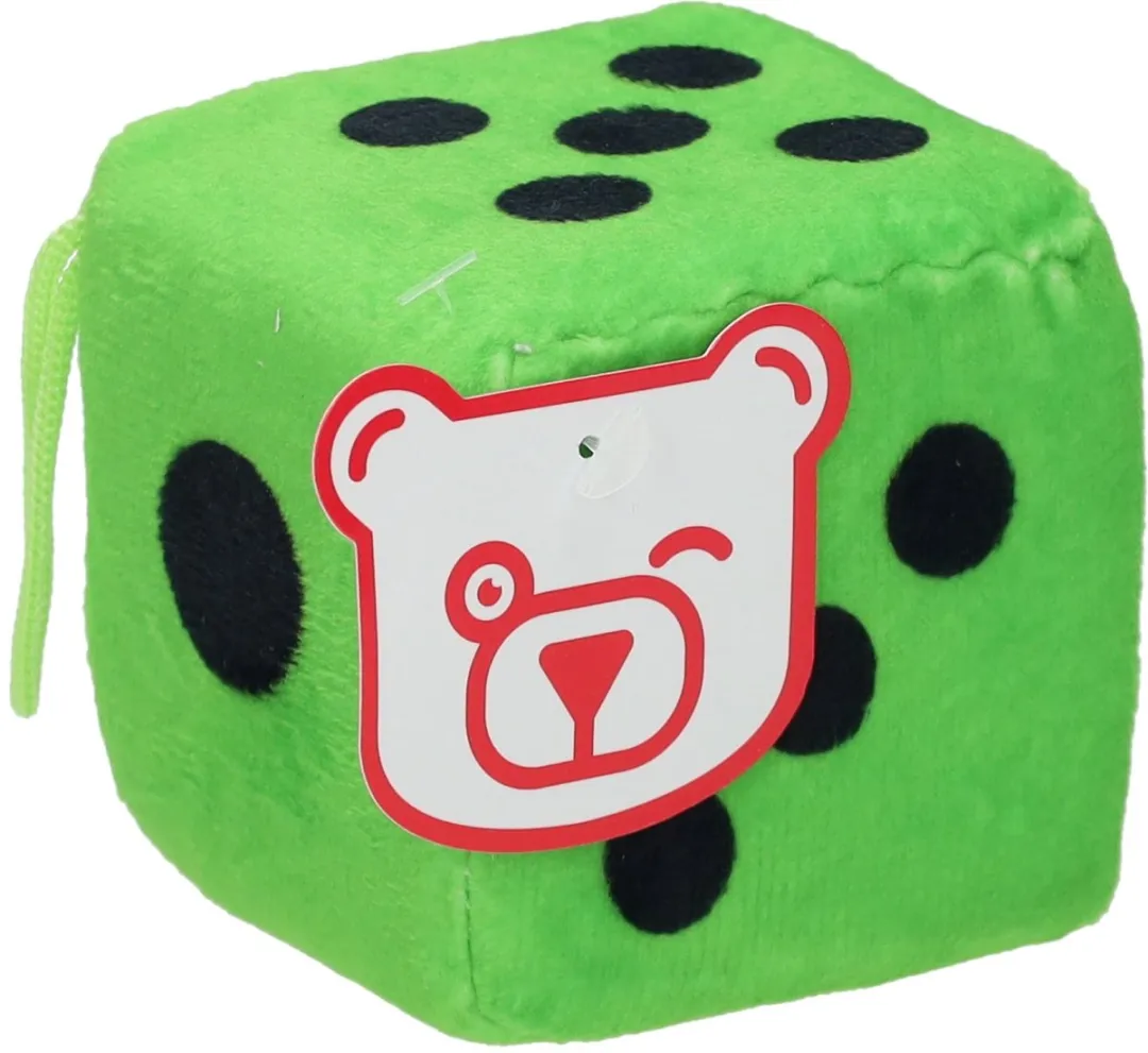 Jono Toys Pluche Dobbelsteen 7cm - Meerkleurig