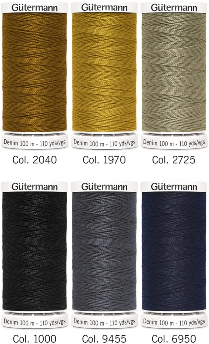 Gutermann Jeans Garen Set 6x100m - Blauw