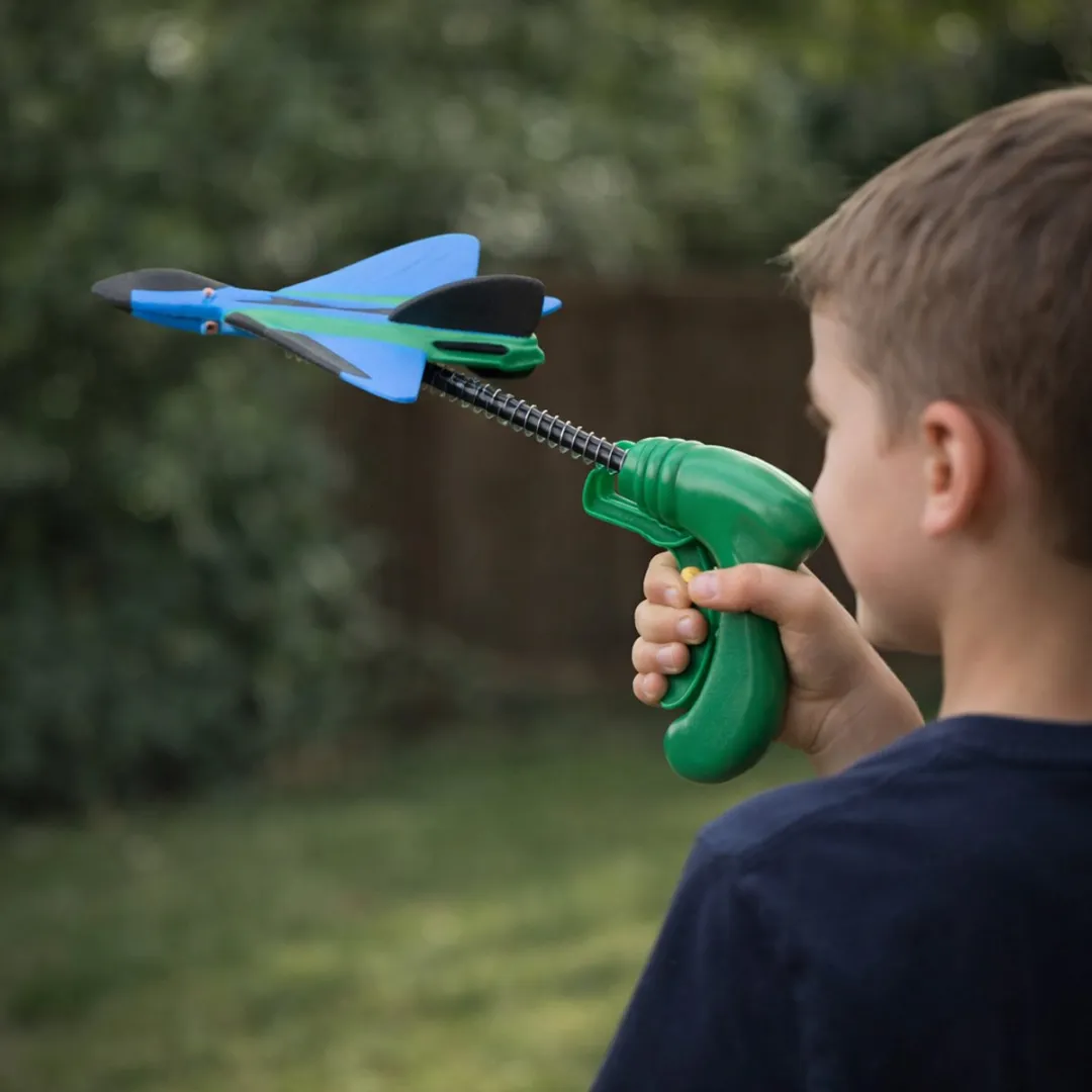 Eddy Toys Vliegtuig Launcher MPN 8711252004563 - Foam Vliegtuigjes - 4 Kleuren