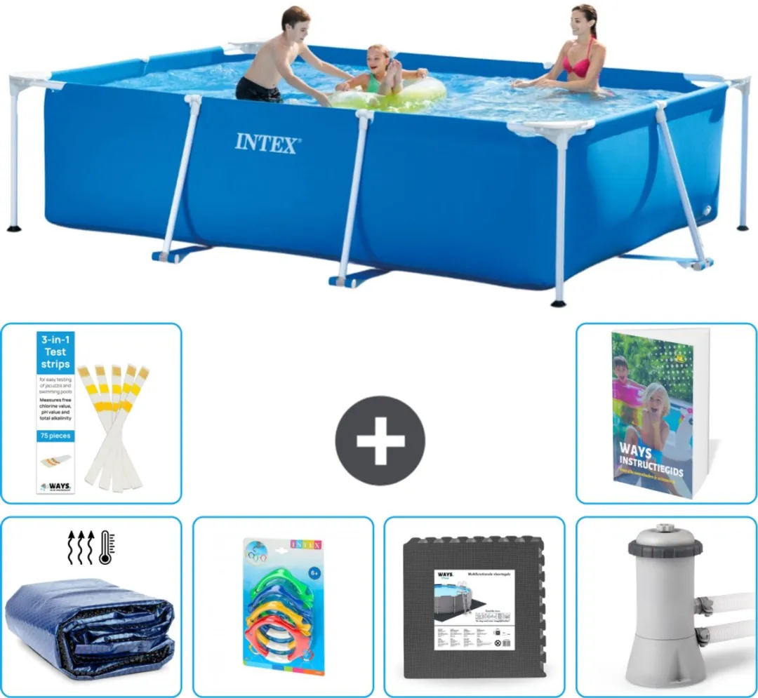 Intex Rechthoekig Frame Zwembad 300x200x75cm