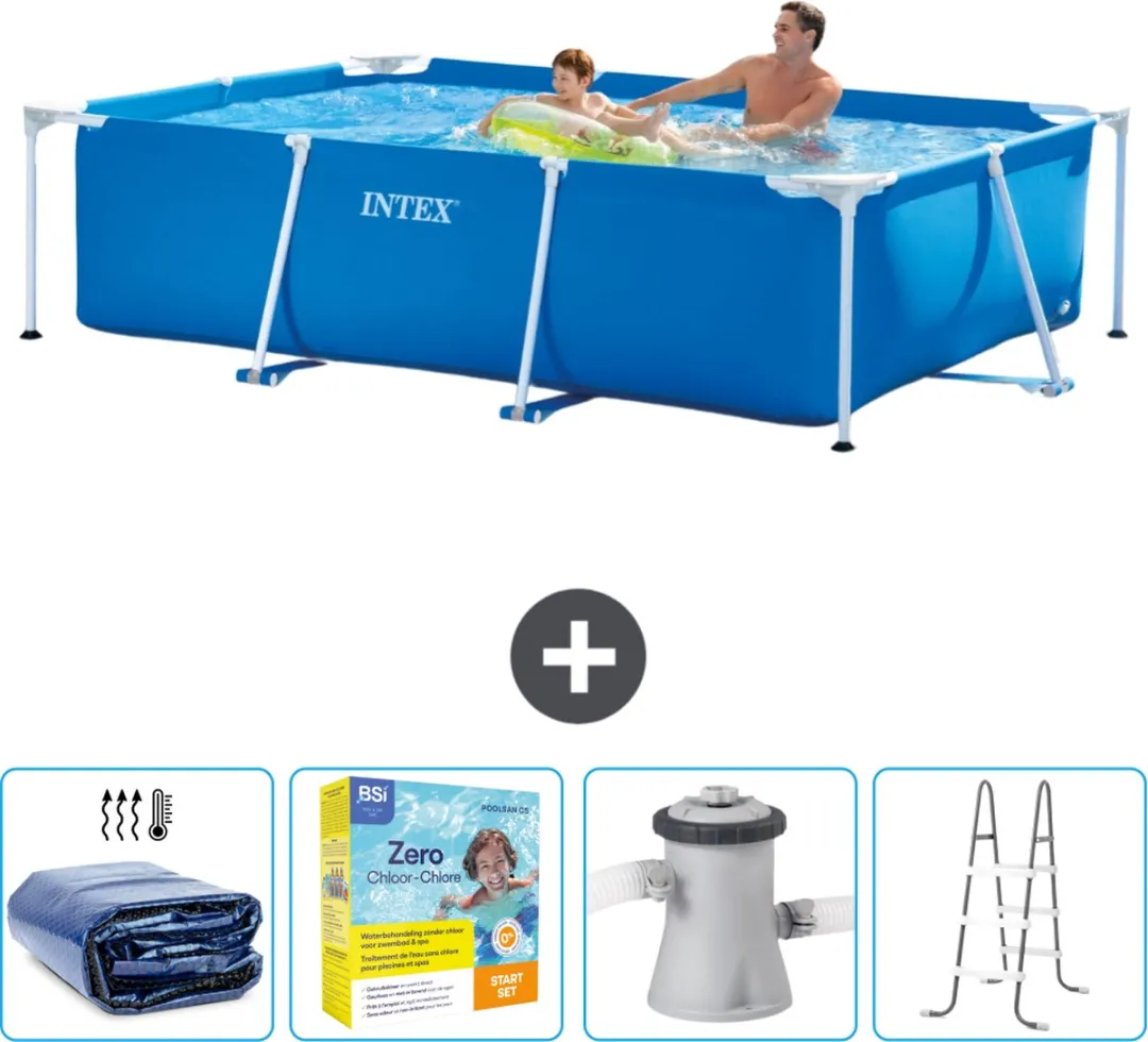 Intex Rechthoekig Frame Zwembad 260x160cm - Blauw - 2282L - afbeelding 2 van 6
