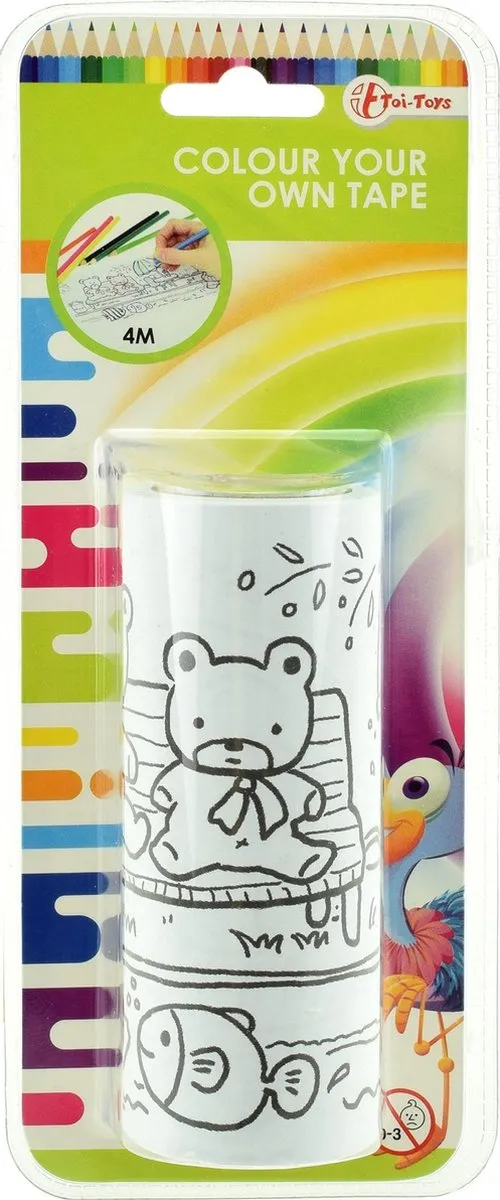 Toi-Toys Kleur Je Eigen Sticker Wit 4m