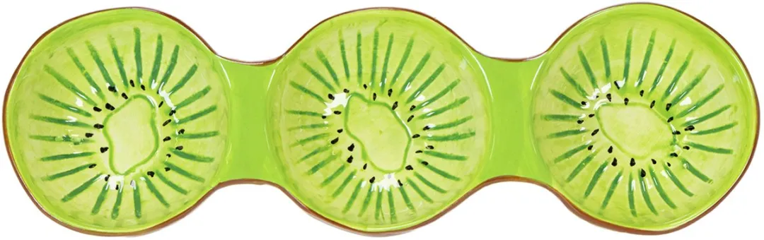 Kaemingk Keramische Kom Kiwi Motief - Groen