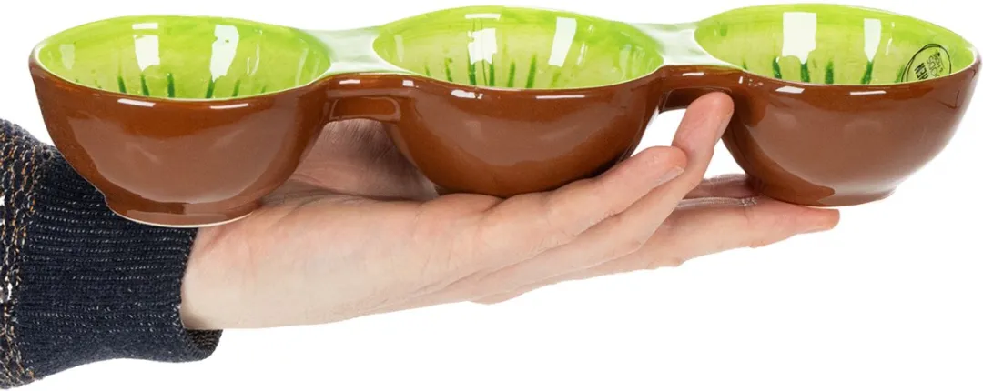 Kaemingk Keramische Kom Kiwi Motief - Groen