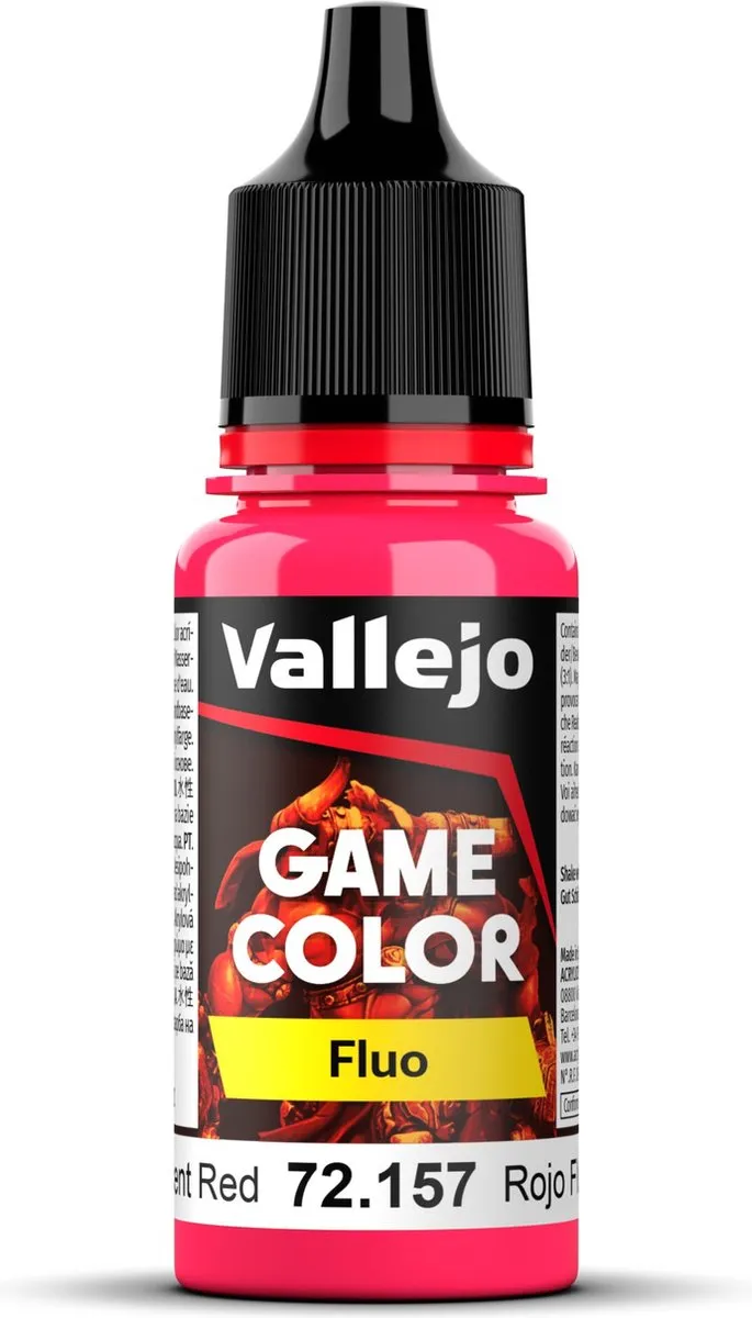 Vallejo Game Color Acrylverf Fluorescent Rood 18ml