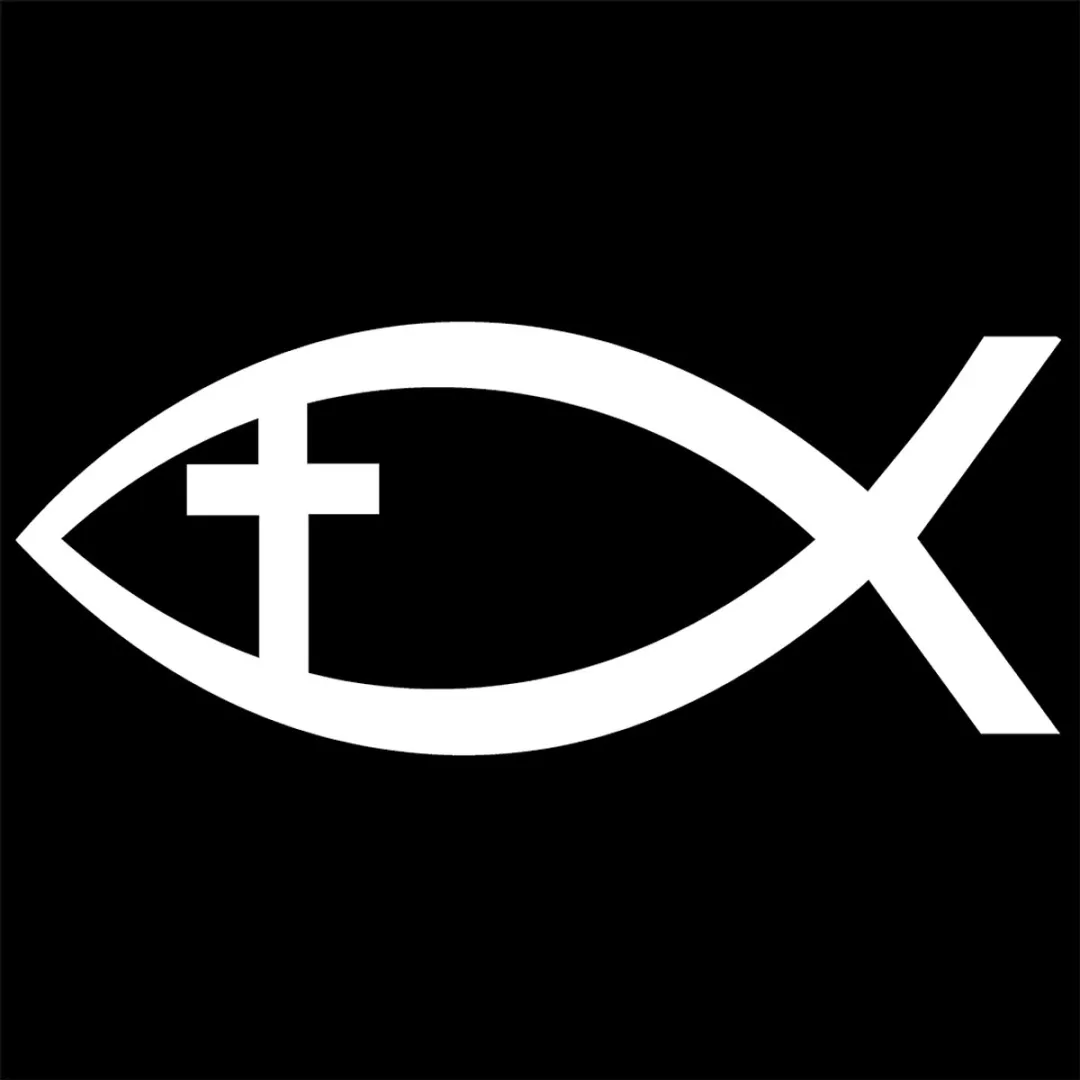 Avery Ichtus Vis Sticker 14x6cm